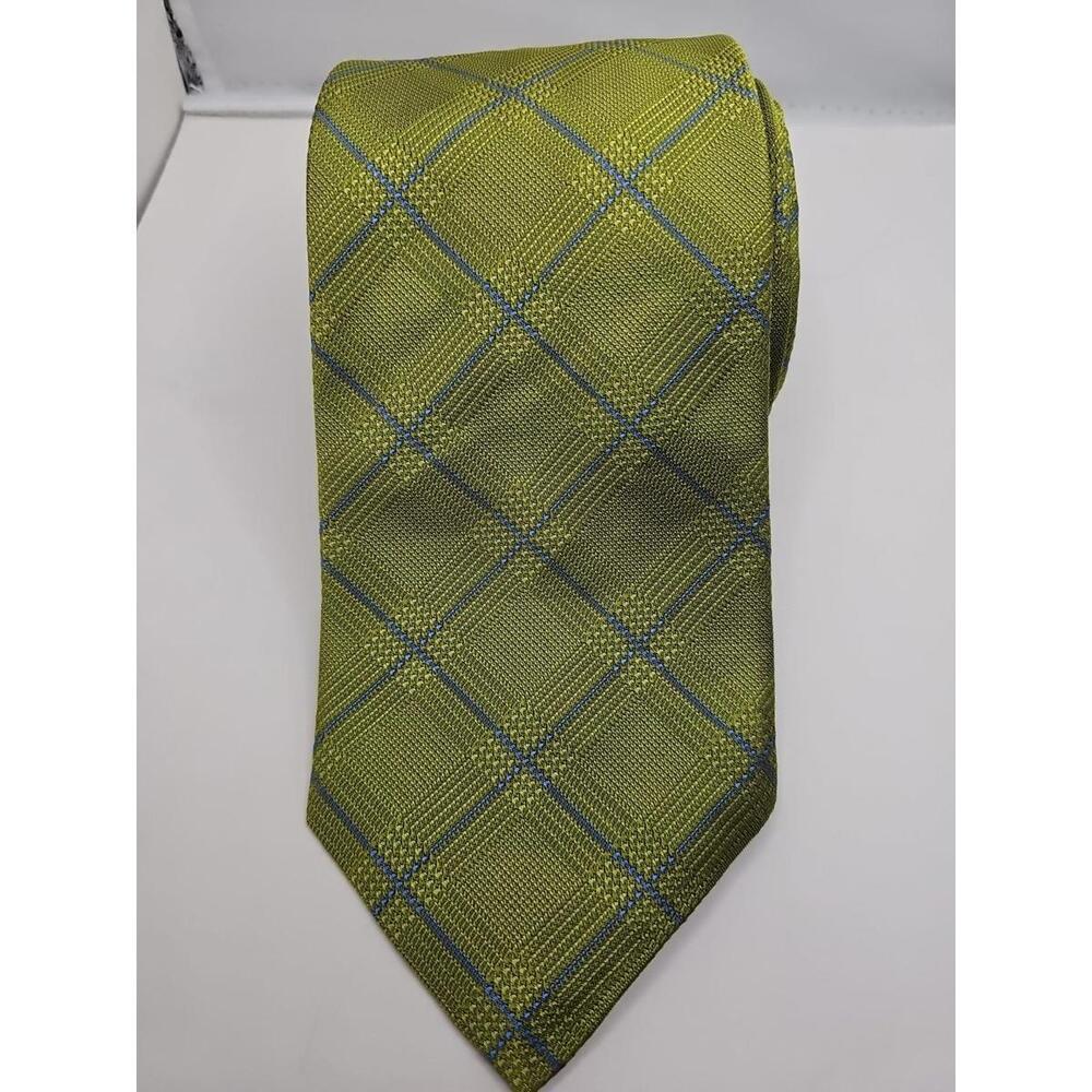 Robert Talbott‎ Best of Class Tie Green Blue Diagonal Silk Textured 3.5" x 65"
